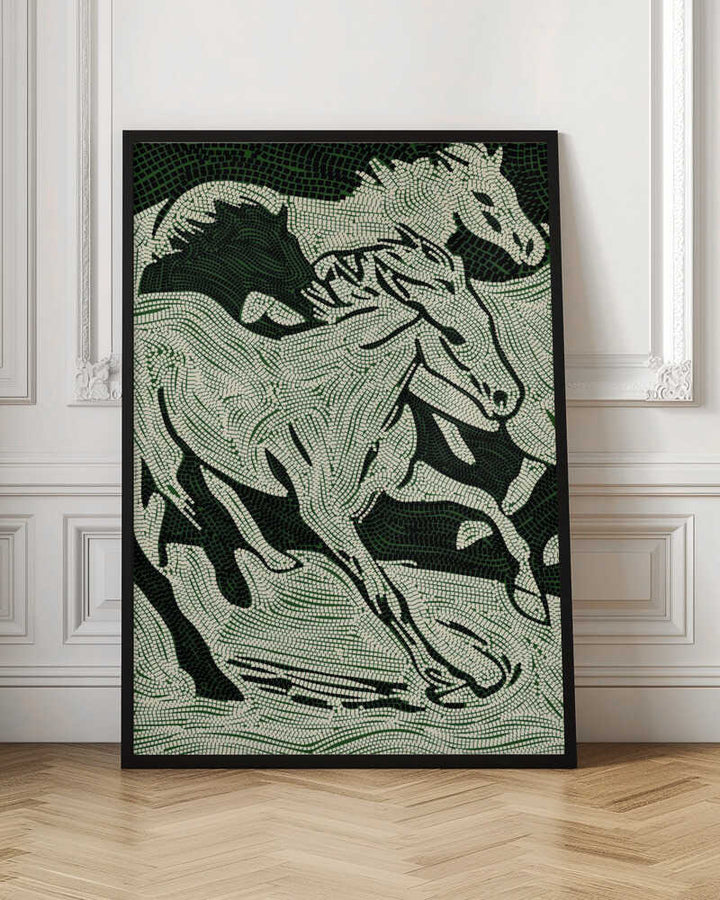 Flowing Green Horses