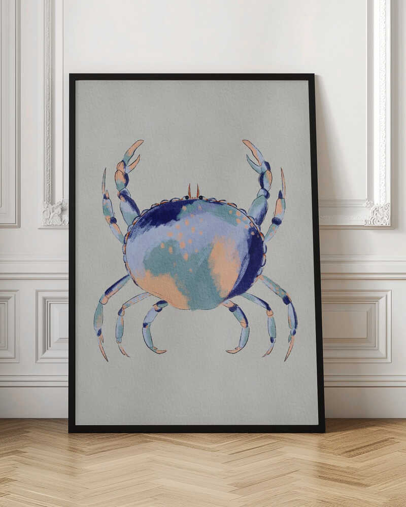 "Serene Blue Crab" by Nikita Jariwala — Animals Wall Art