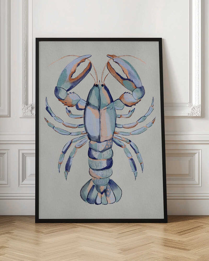 "Watercolor Blue Lobster" by Nikita Jariwala — Animals Wall Art