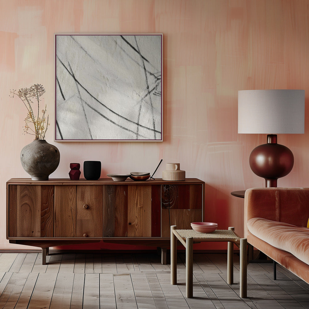 "Scratched #1" Framed Canvas Wall Art by Alma Studio