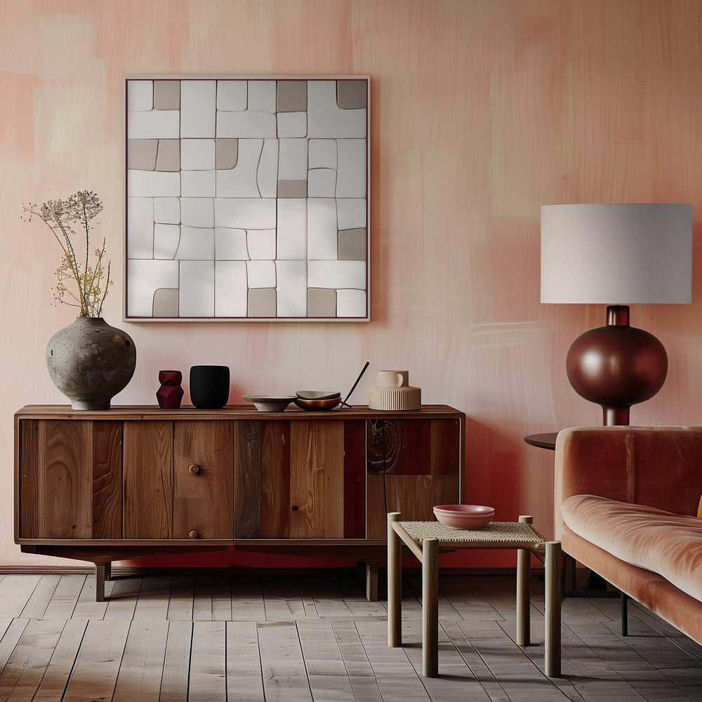 "Pieces VI" Framed Canvas Wall Art by Alma Studio