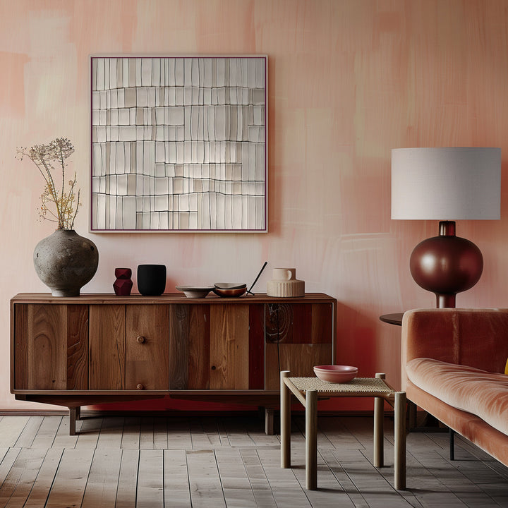 "Tiles nAo2" Framed Canvas Wall Art by Alma Studio