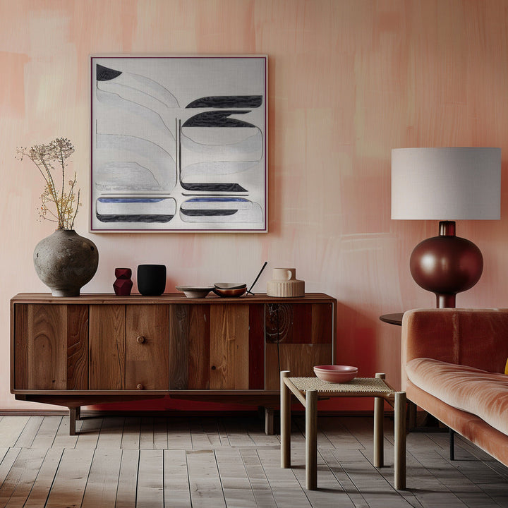 "Balance I" Framed Canvas Wall Art by Alma Studio