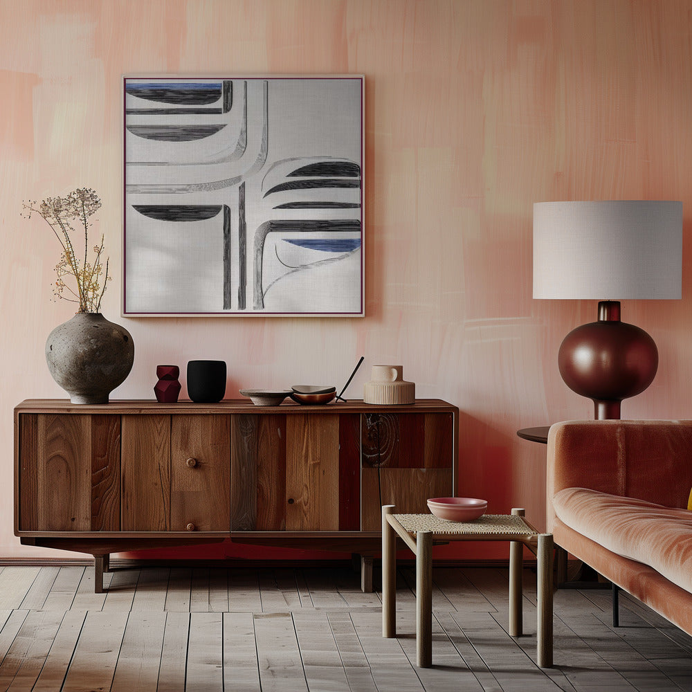 "Balance II" Framed Canvas Wall Art by Alma Studio