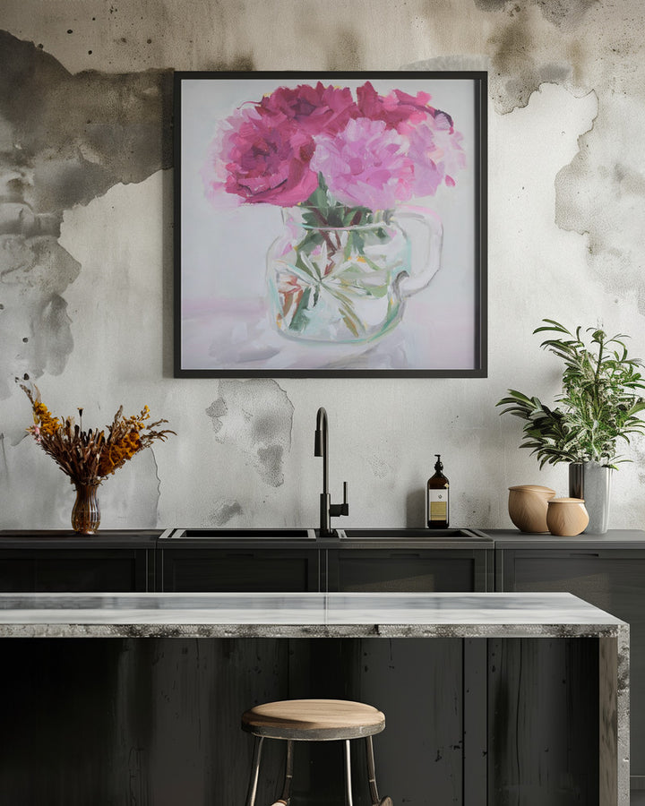 "Pretty In Pink" Framed Textured Wall Art