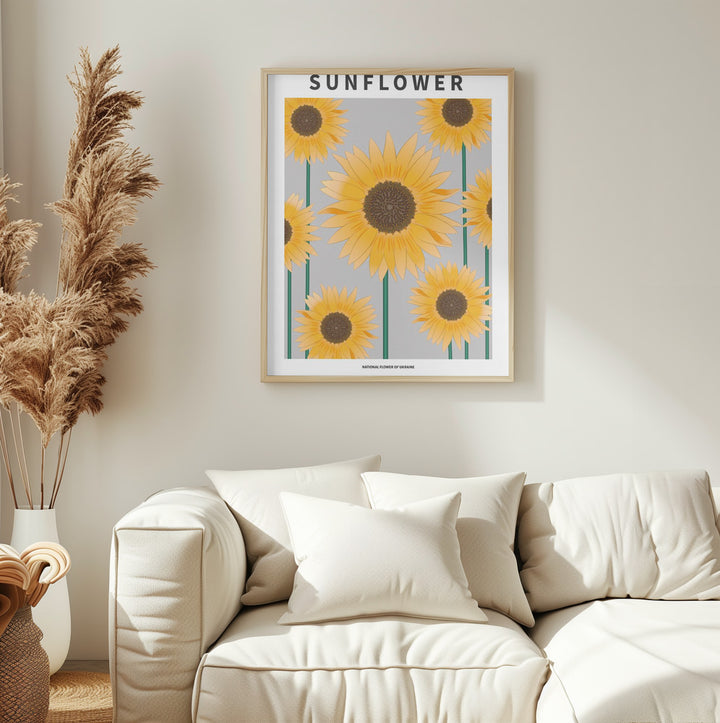 "Sunflower" Framed Textured Wall Art