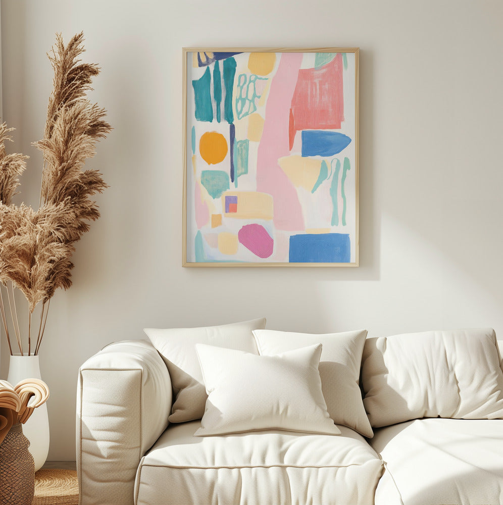 "Abstract Colorful Geometry" Wall Art