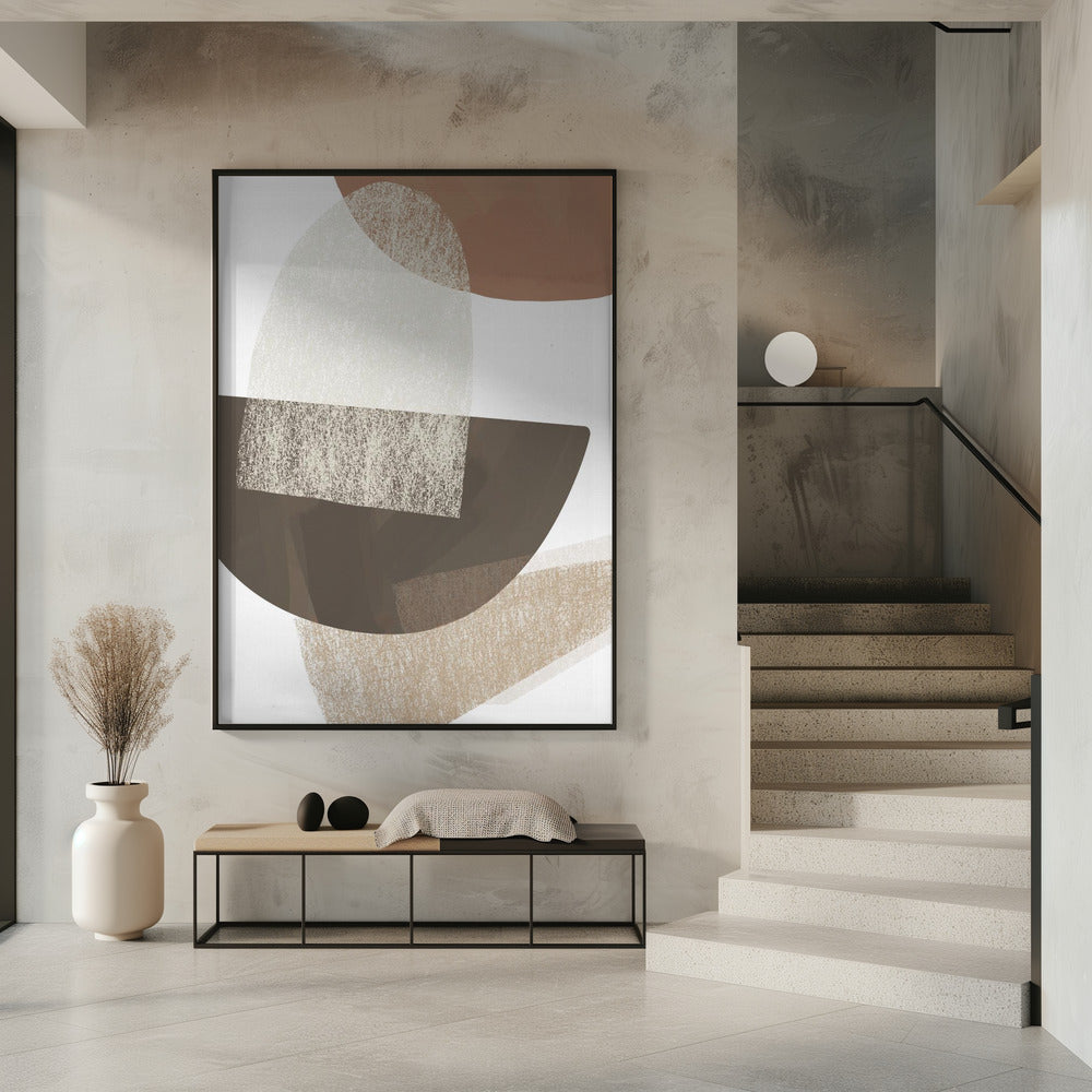 "Earth Tone Geometric" Wall Art ready to hang wall art