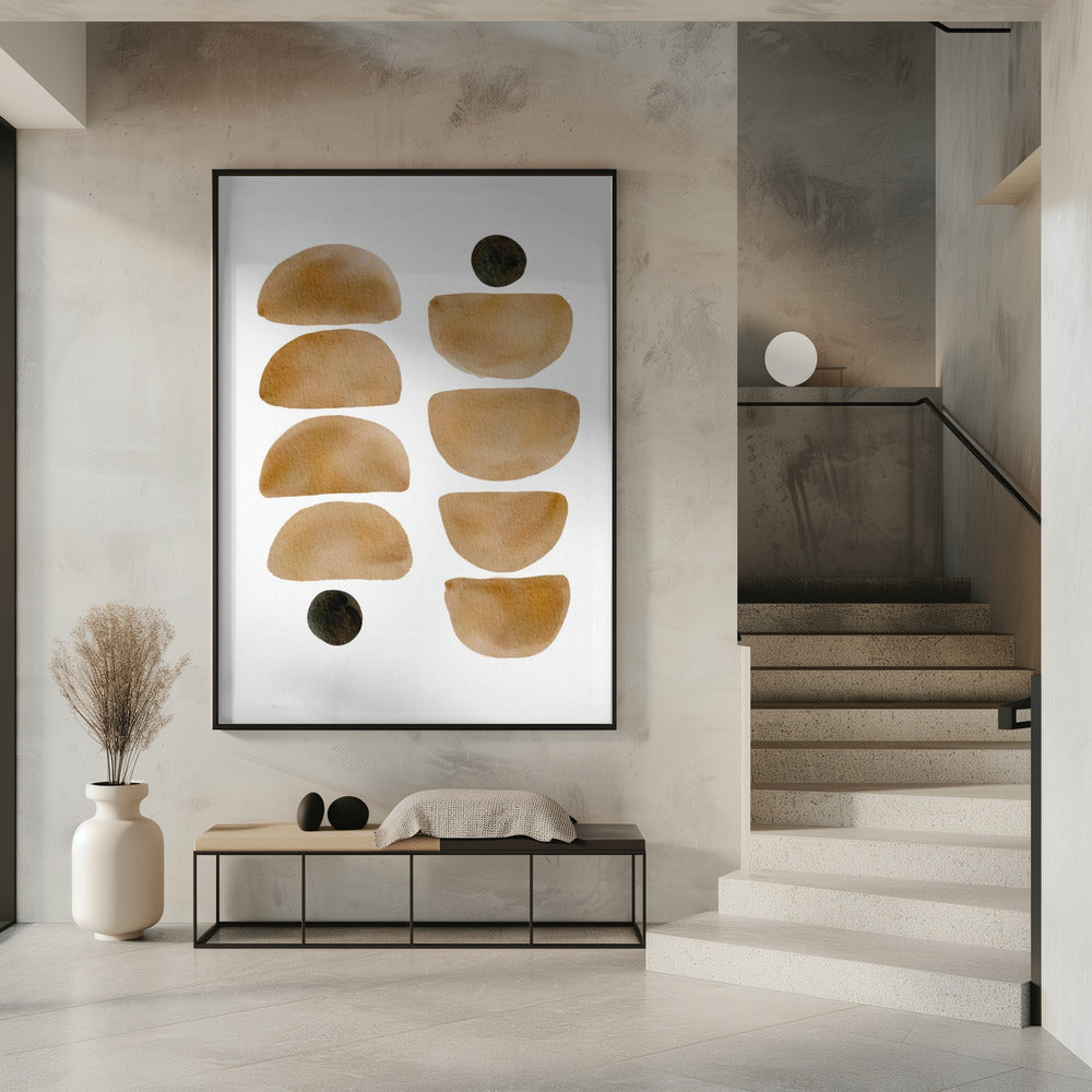 "Geometric Brush" Wall Art ready to hang wall art