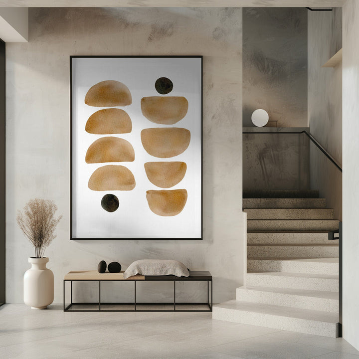"Geometric Brush" Wall Art ready to hang wall art