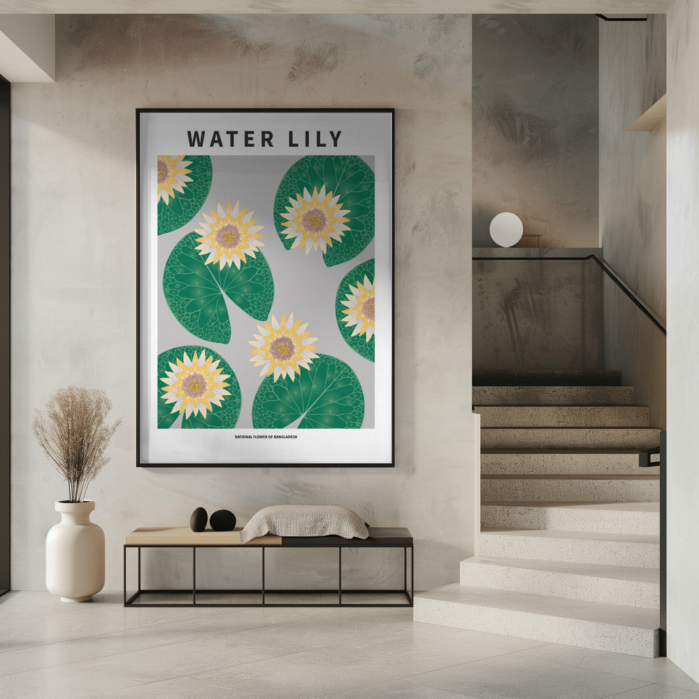 "Water lily" Framed Textured Wall Art