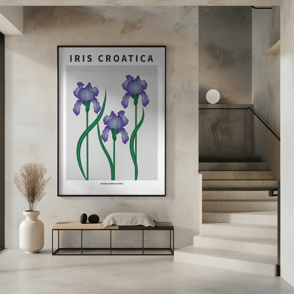 "Iris Croatica" Framed Textured Wall Art