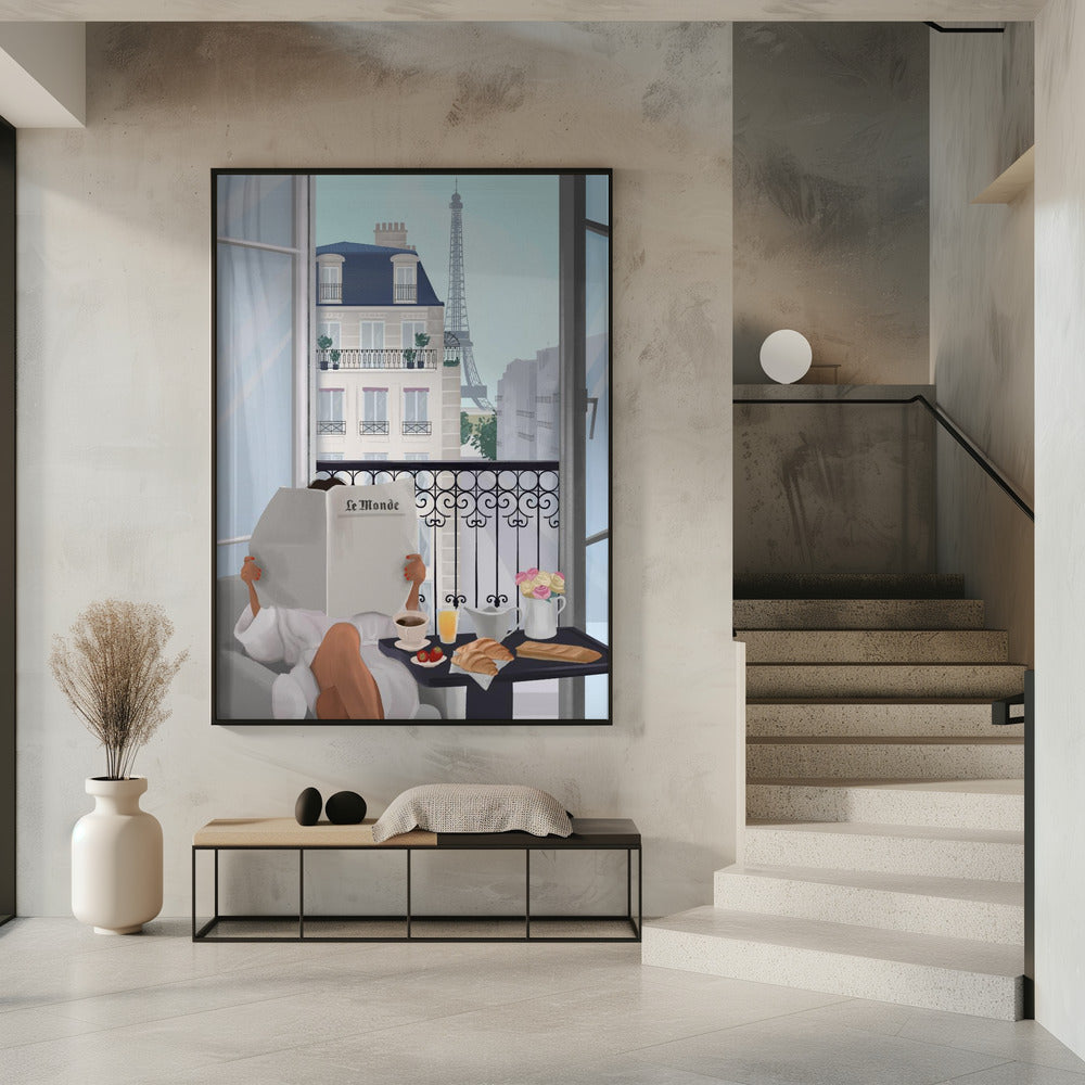 "Paris Balcony" Framed Textured Wall Art