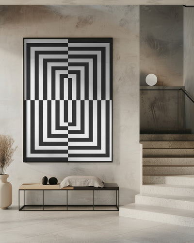 "Black and white lines" Wall Art