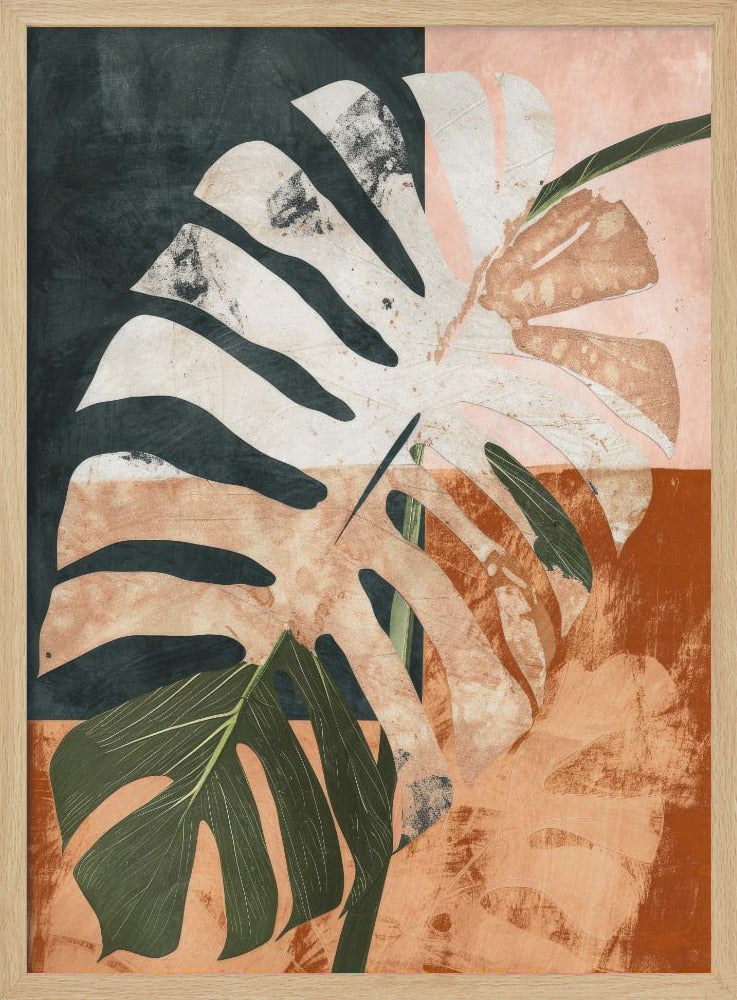 "Into the jungle" Framed Textured Wall Art