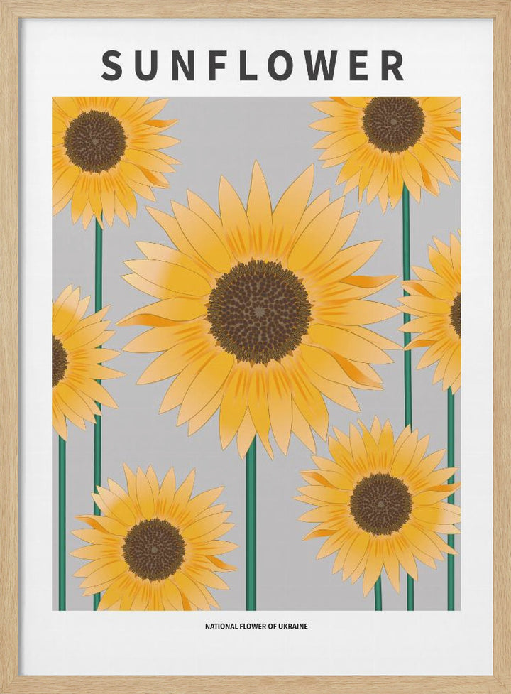"Sunflower" Framed Textured Wall Art
