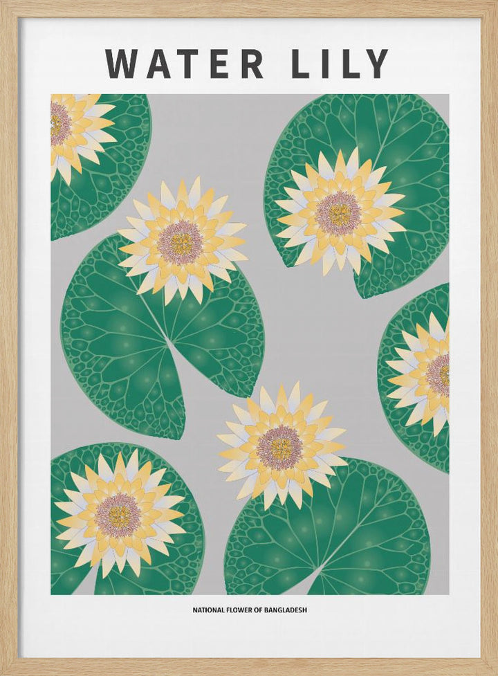 "Water lily" Framed Textured Wall Art