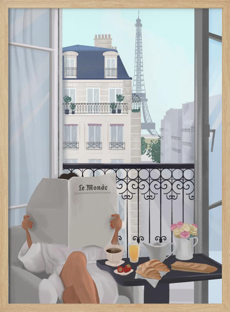 "Paris Balcony" Framed Textured Wall Art