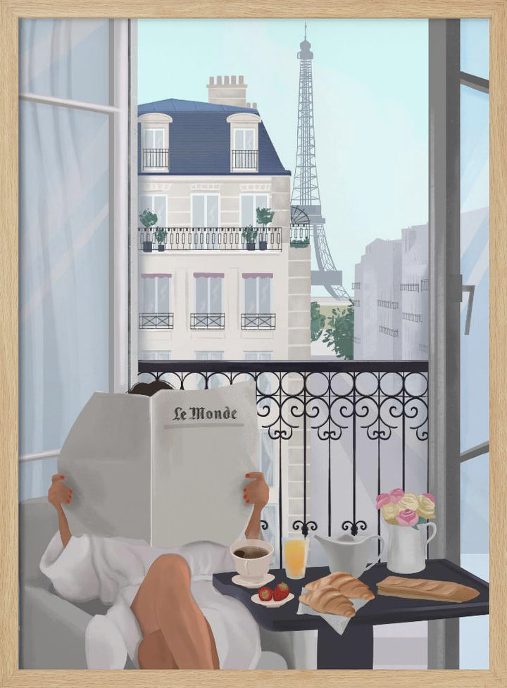 "Paris Balcony" Framed Textured Wall Art