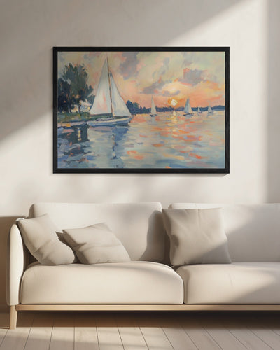 "Sea Sailboats" Wall Art