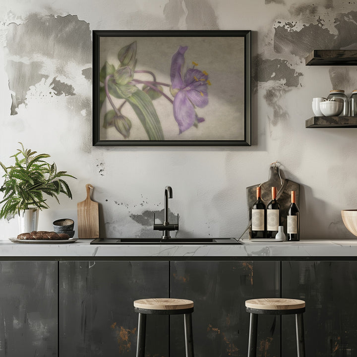 "Purple Flower" Framed Textured Wall Art