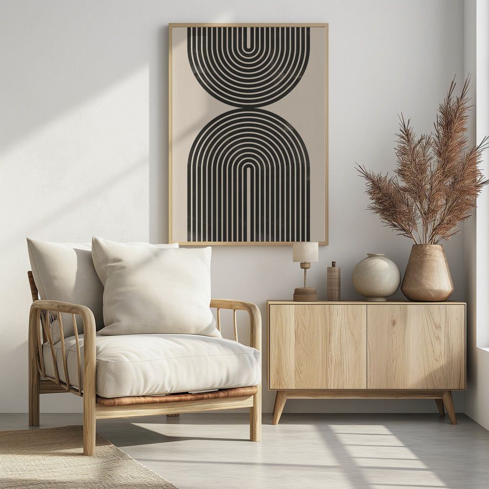 "Black Arch Line Art" Wall Art