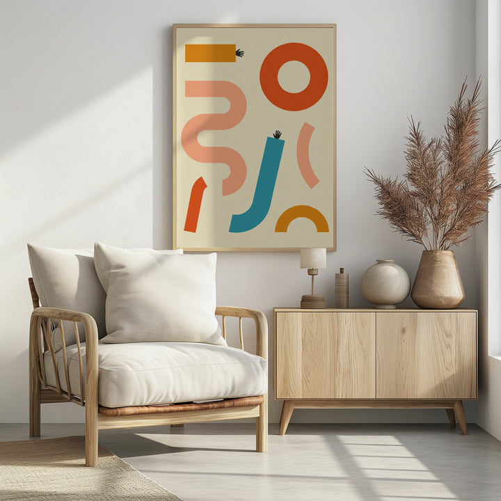 "Reaching" Framed Textured Wall Art