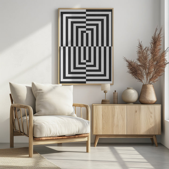 "Black and white lines" Wall Art