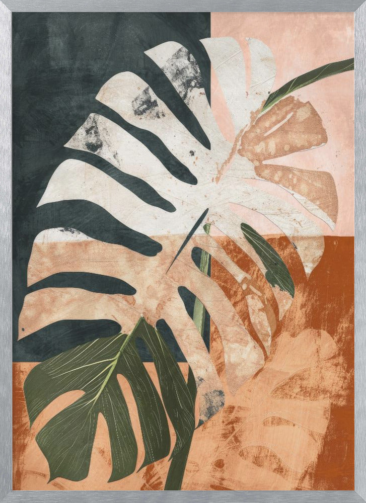 "Into the jungle" Framed Textured Wall Art