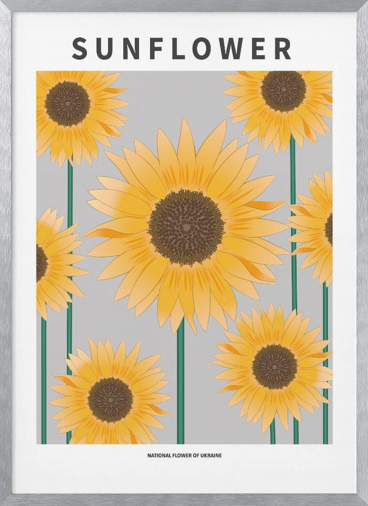 "Sunflower" Framed Textured Wall Art