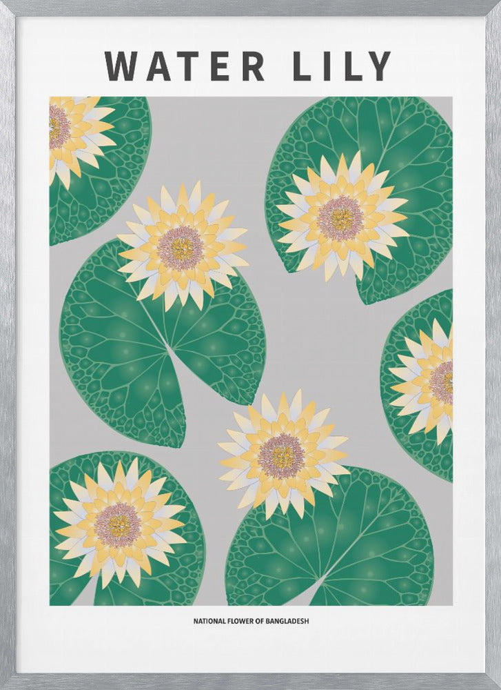 "Water lily" Framed Textured Wall Art