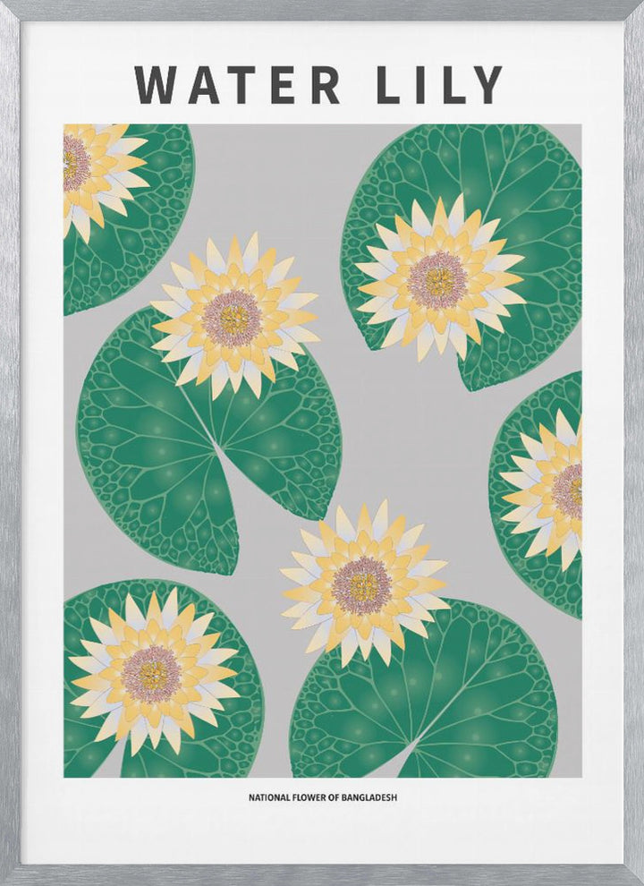 "Water lily" Framed Textured Wall Art