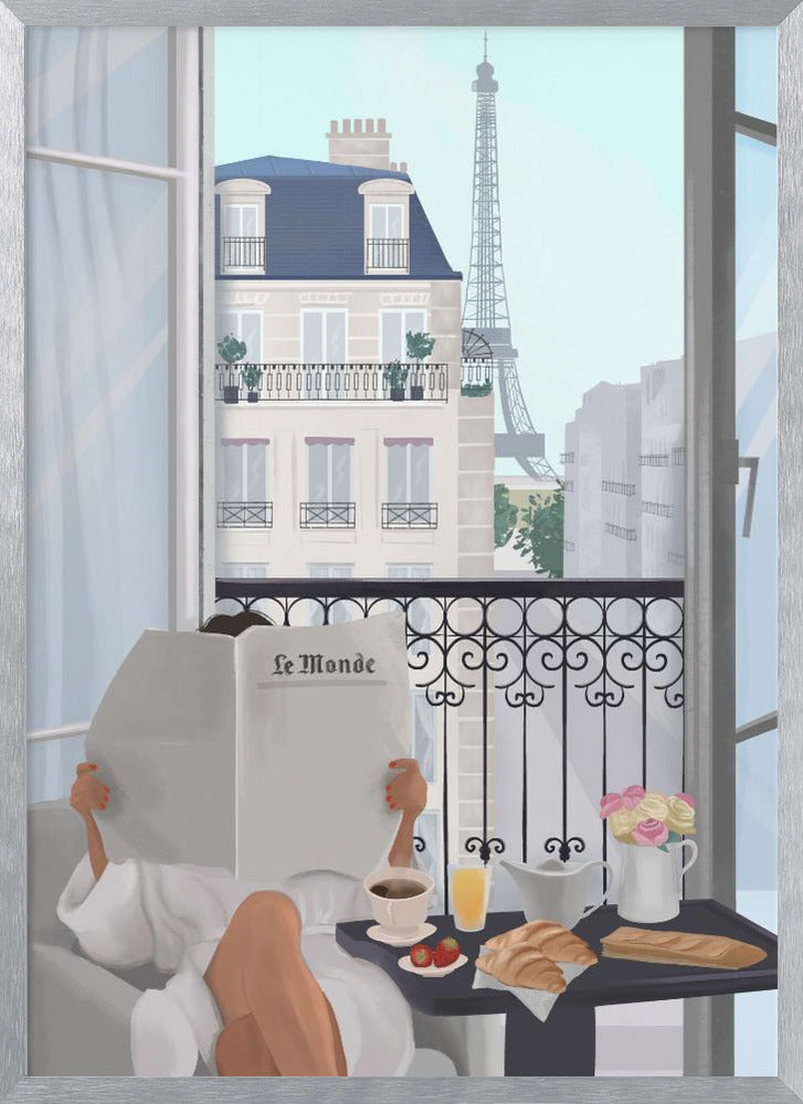 "Paris Balcony" Framed Textured Wall Art