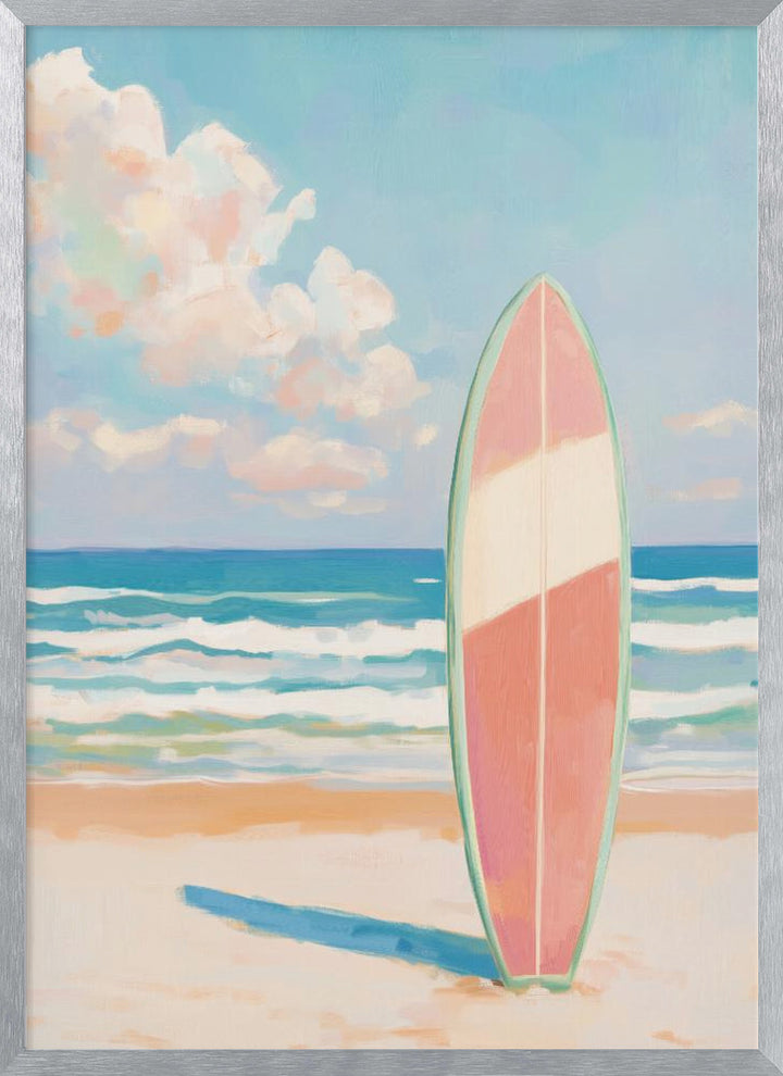"Sea Beach Surfboard" Wall Art