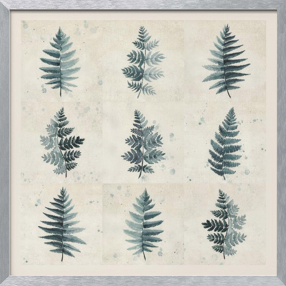 "Nine ferns collage" Framed Textured Wall Art