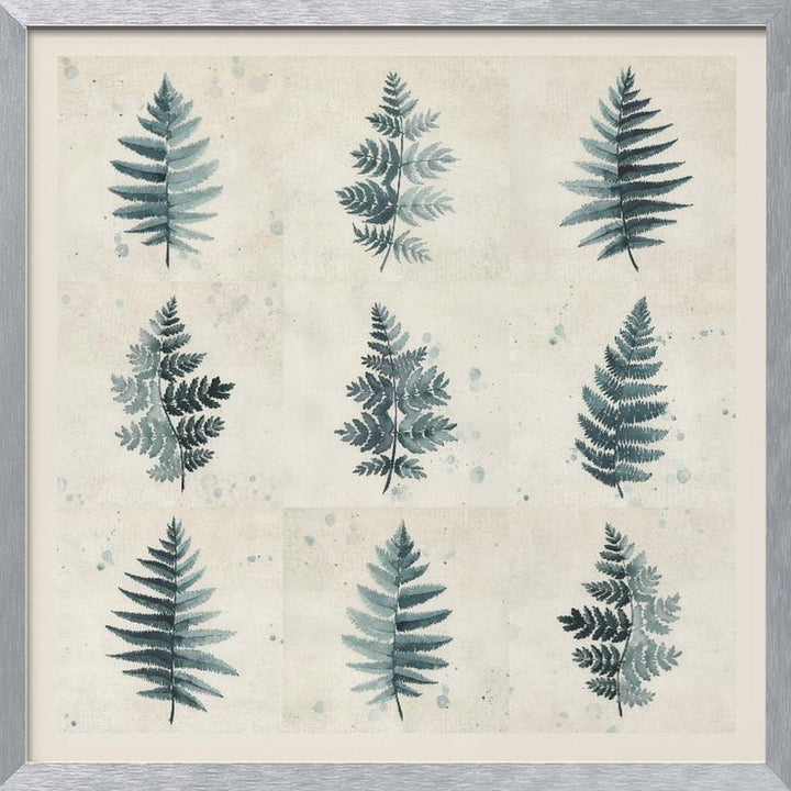 "Nine ferns collage" Framed Textured Wall Art