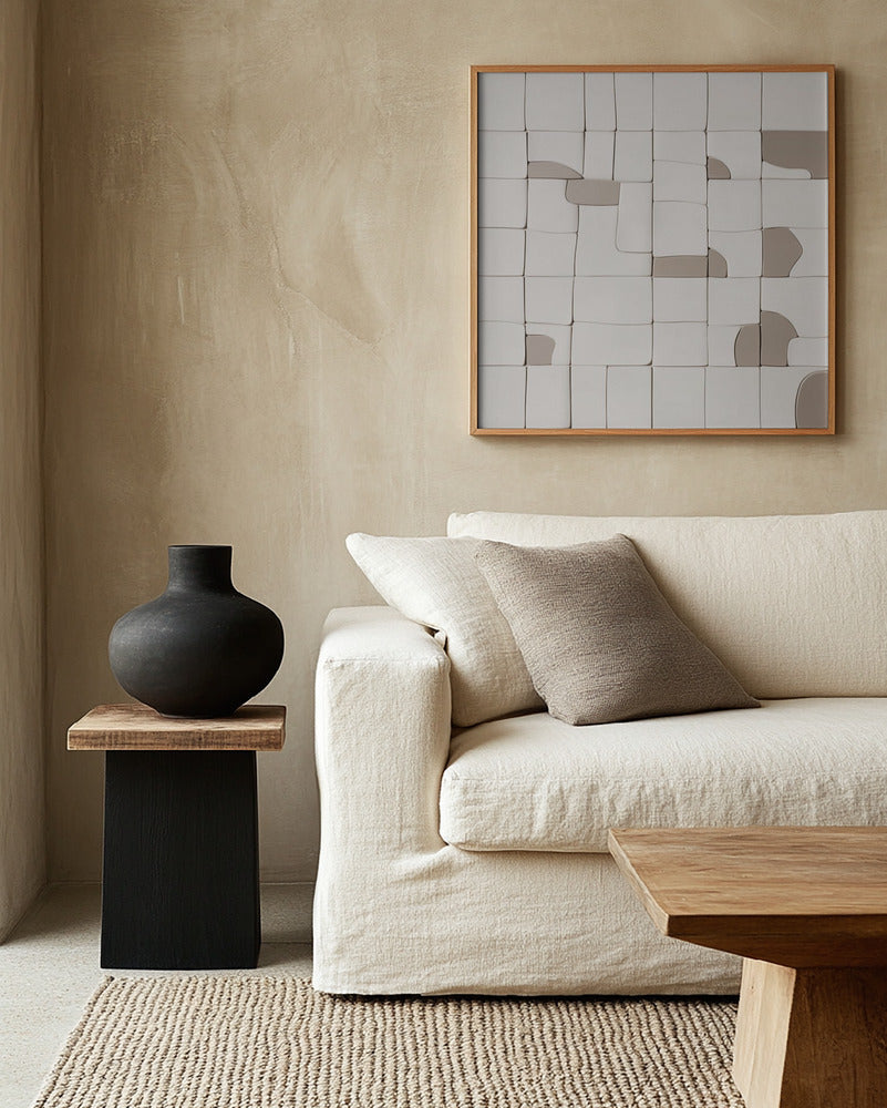 "Pieces V" Framed Canvas Wall Art by Alma Studio