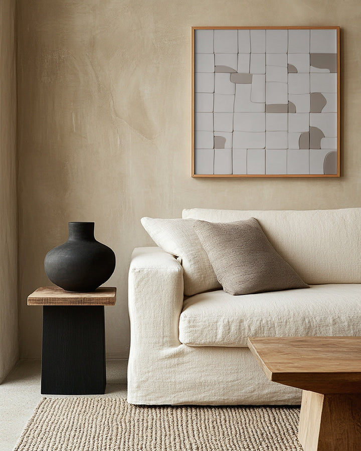 "Pieces V" Framed Canvas Wall Art by Alma Studio