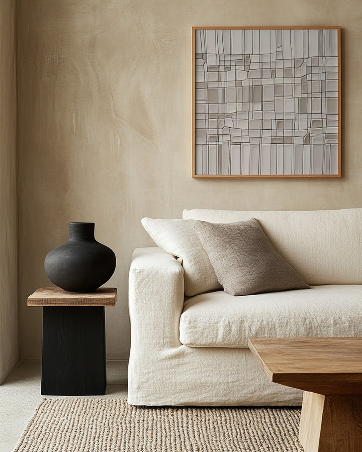 "Tiles nAo1" Framed Canvas Wall Art by Alma Studio