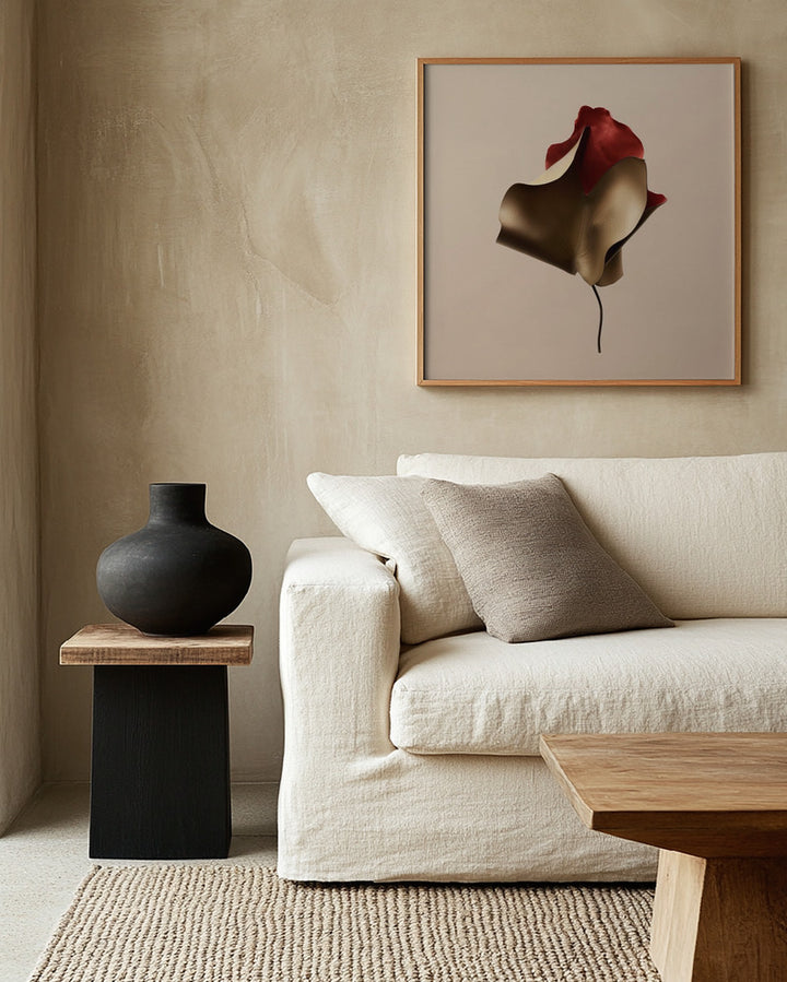 "Metallic flora nAo3 " Framed Canvas Wall Art by Alma Studio