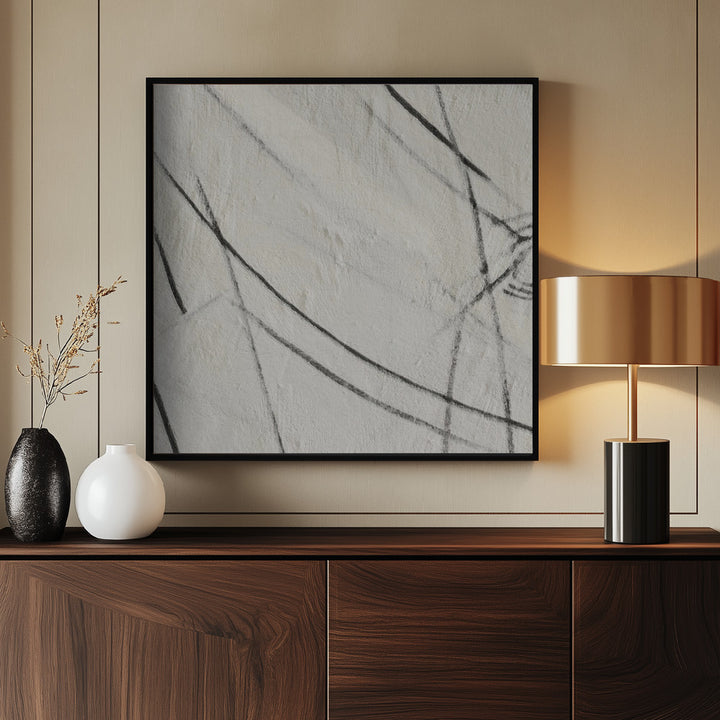 "Scratched #1" Framed Canvas Wall Art by Alma Studio
