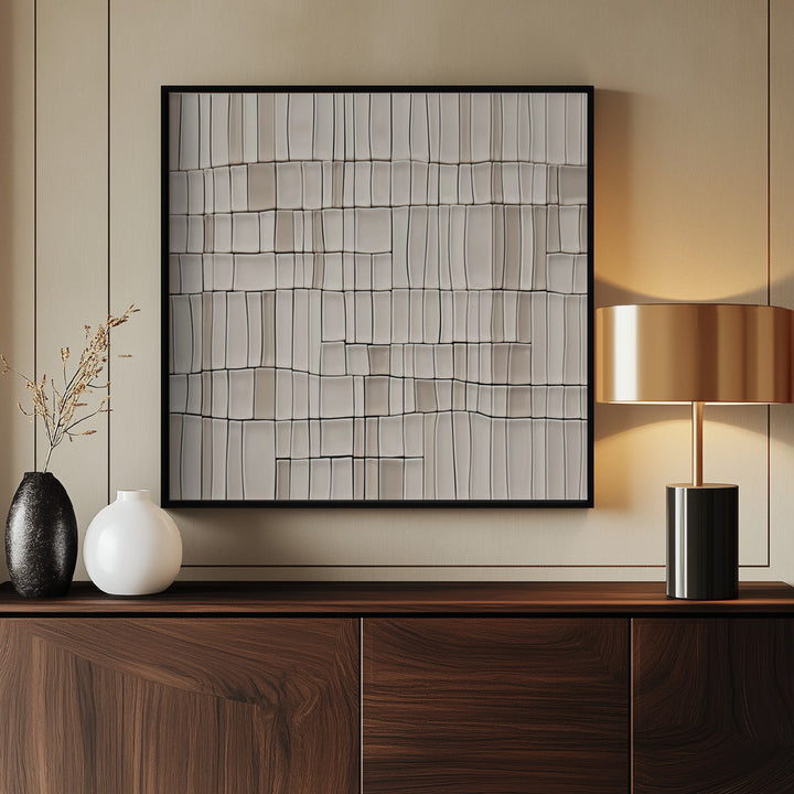 "Tiles nAo2" Framed Canvas Wall Art by Alma Studio