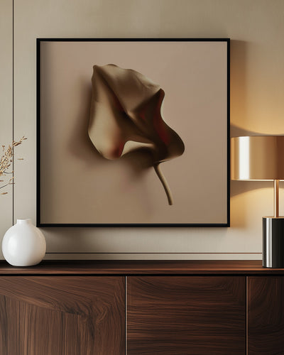"Metallic flora nAo1" Framed Canvas Wall Art by Alma Studio