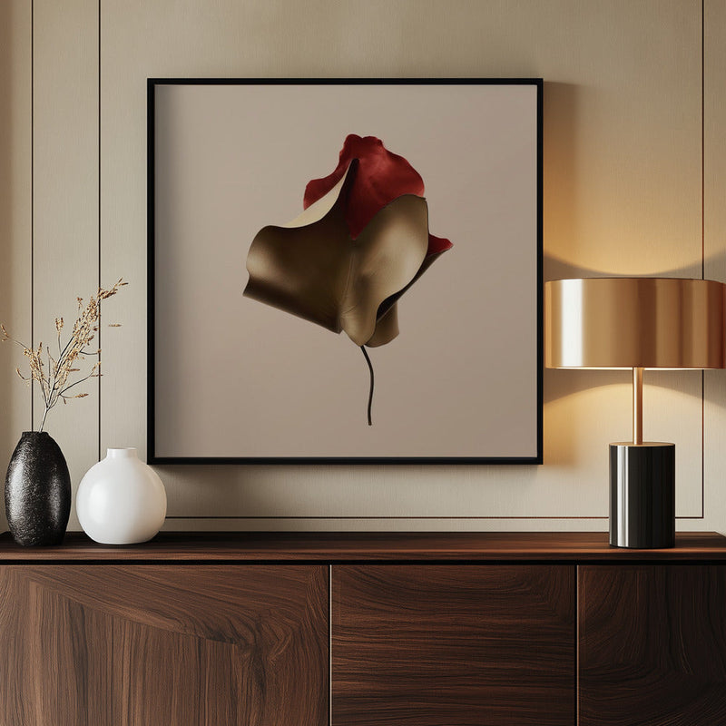 "Metallic flora nAo3 " Framed Canvas Wall Art by Alma Studio