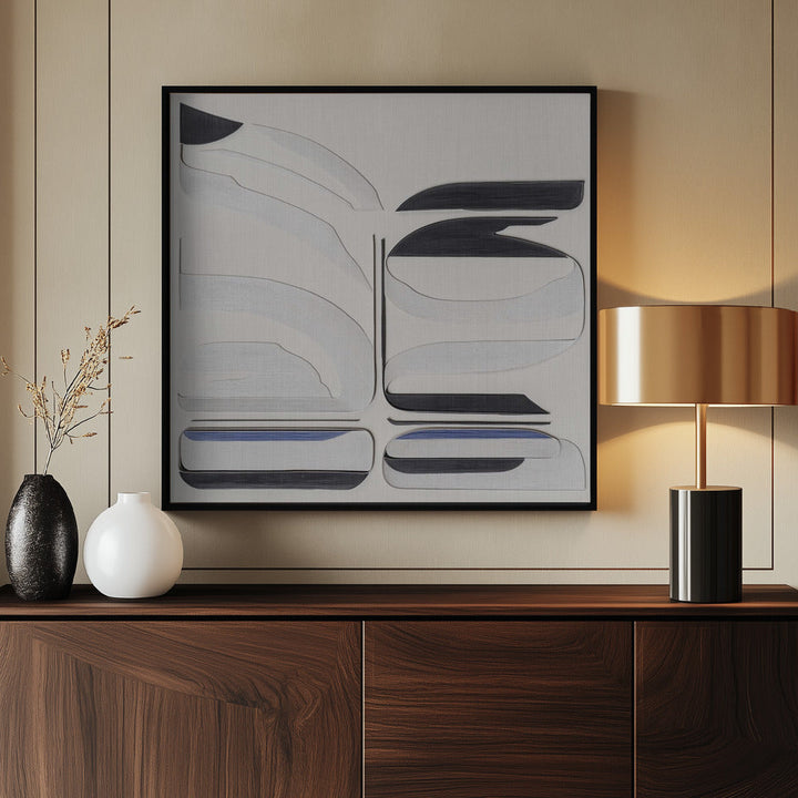 "Balance I" Framed Canvas Wall Art by Alma Studio