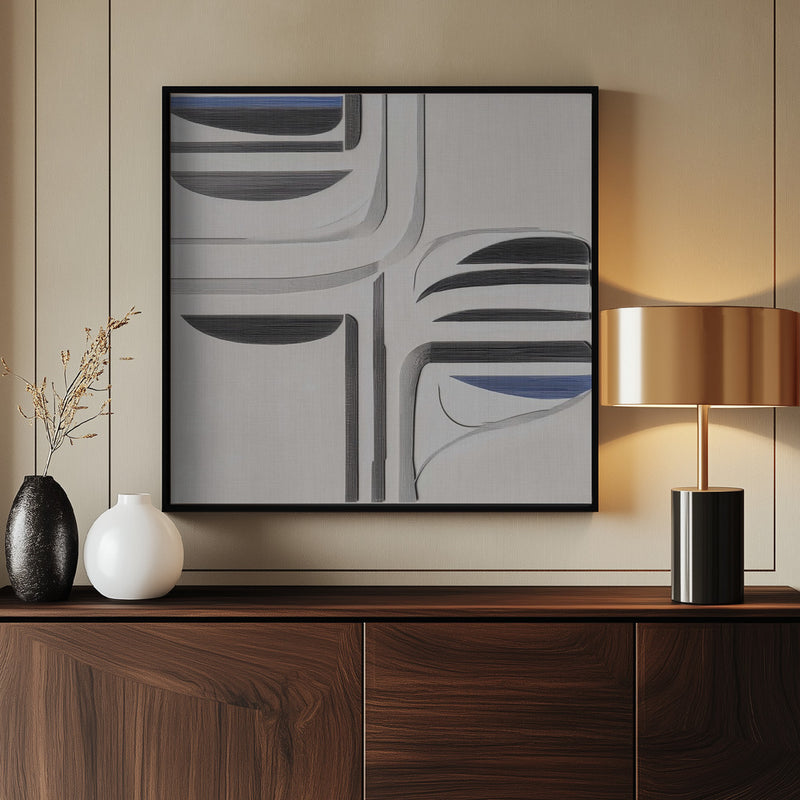 "Balance II" Framed Canvas Wall Art by Alma Studio