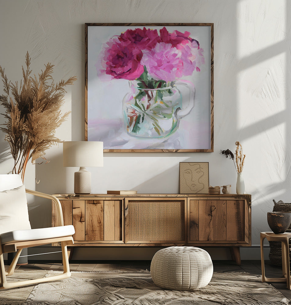 "Pretty In Pink" Framed Textured Wall Art
