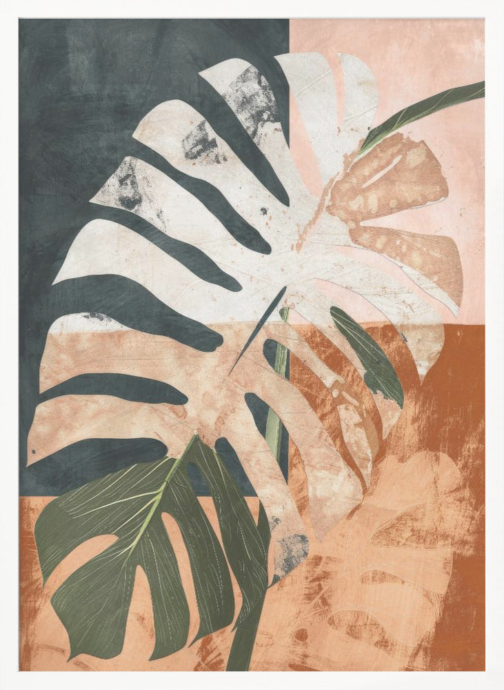 "Into the jungle" Framed Textured Wall Art