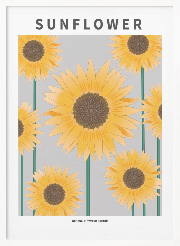 "Sunflower" Framed Textured Wall Art