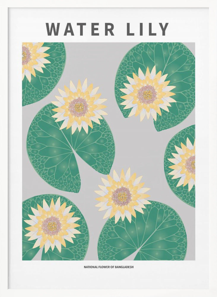 "Water lily" Framed Textured Wall Art